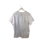JOHNNY WAS PRINT SHORT SLEEVE TOP WHITE BLUE XLARGE