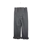 EE:SOME GINGHAM PANT BLACK WHITE SMALL