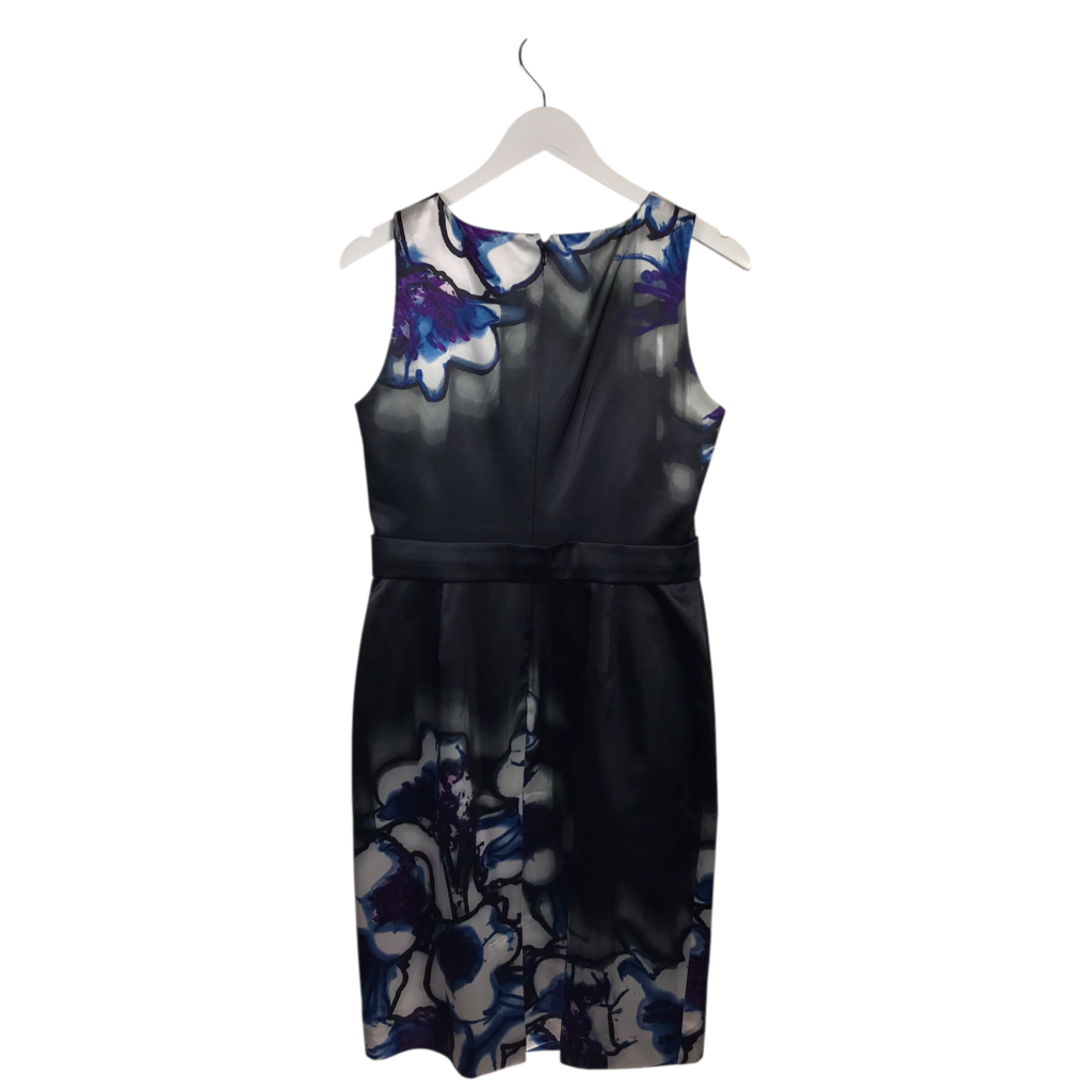 TAHARI SLEEVELES DRESS BLACK BLUE 8