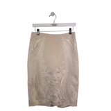 EMBROIDERED PENCIL DESIGNER SKIRT CREAM 6