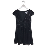 IEENA MAC DUGGAL SEQUIN CAP SLEEVE DESIGNER DRESS BLACK 2
