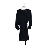 KOBI HALPERIN NWT$458 LONG SLEEVE MIDI DESIGNER DRESS BLACK XLARGE