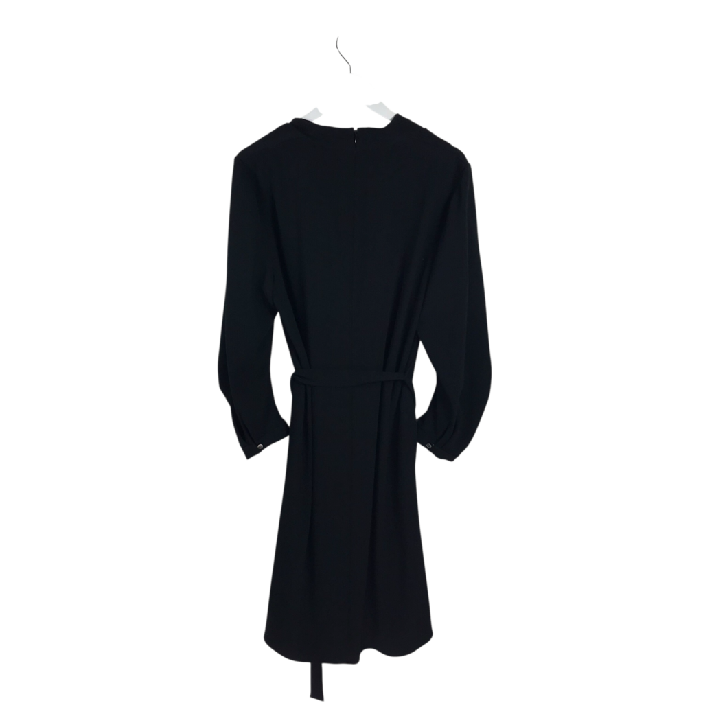 KOBI HALPERIN NWT$458 LONG SLEEVE MIDI DESIGNER DRESS BLACK XLARGE