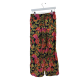 C&C CALIFORNIA LINEN WIDE LEG PANT NAVY ORANGE SMALL