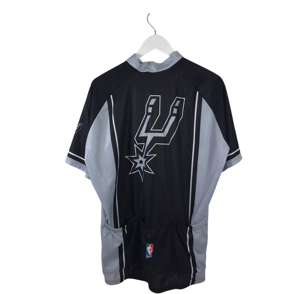 RET$79 SPURS CYCLING JERSEY MEN ACTIVEWEAR BLACK WHITE 2XL