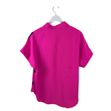 JODIFL SHORT SLEEVE BLOUSE PINK BLACK SMALL