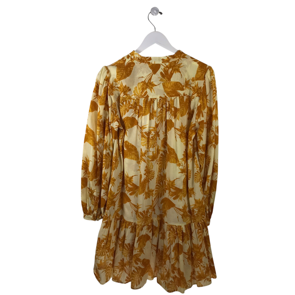 BANANA REPUBLIC LONG SLEEVE MINI DRESS YELLOW SMALL