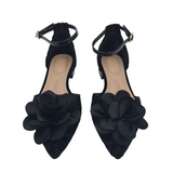 KELLY & KATIE POINT-TOE SANDAL SHOES BLACK 7.5