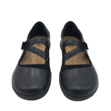 CLARKS LEATHER MARY-JANE SHOES BLACK 9