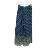 RUBY YAYA PRINT FLARE LEG PANT NAVY GREEN SMALL