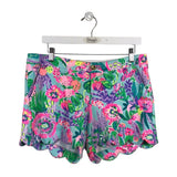 LILLY PULITZER FLORAL MINI DESIGNER SHORTS AQUA PINK 6