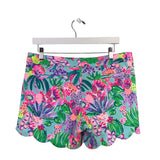LILLY PULITZER FLORAL MINI DESIGNER SHORTS AQUA PINK 6
