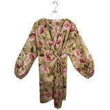 WAYF FLORAL LONG SLEEVE DRESS BEIGE MULTI MEDIUM