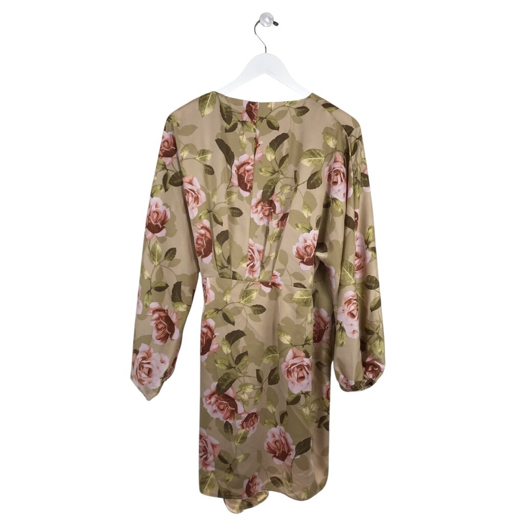 WAYF FLORAL LONG SLEEVE DRESS BEIGE MULTI MEDIUM