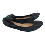 TIEKS RET$210 FOLDABLE BALLET FLAT SHOES BLACK 11