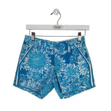 LILLY PULITZER FLORAL MINI DESIGNER SHORTS AQUA WHITE 000