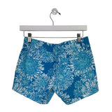LILLY PULITZER FLORAL MINI DESIGNER SHORTS AQUA WHITE 000
