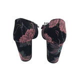 KELLY & KATIE JACQUARD JEWELED PUMP SHOES BLACK PINK 7.5