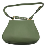 GUCCI BLONDIE LEATHER MED. TOP HANDLE LUXE HANDBAG GREEN