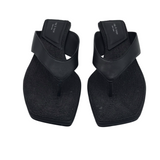 RAG & BONE RET$298 WEDGE THONG SANDAL DESIGNER SHOES BLACK 37