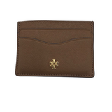 TORY BURCH LEATHER CARD HOLDER WALLET BROWN