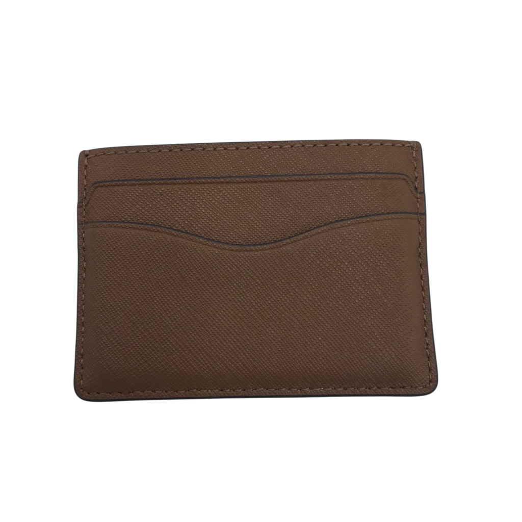 TORY BURCH LEATHER CARD HOLDER WALLET BROWN