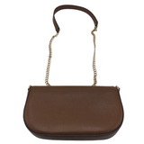 TORY BURCH RET$398 LEATHER CHAIN CROSSBODY HANDBAG BROWN
