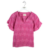 UMGEE PUFF SLEEVE TOP PINK SMALL