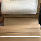 COACH NWT$178 LEATHER MONOGRAM ZIP BIFOLD WALLET SAND MULTI