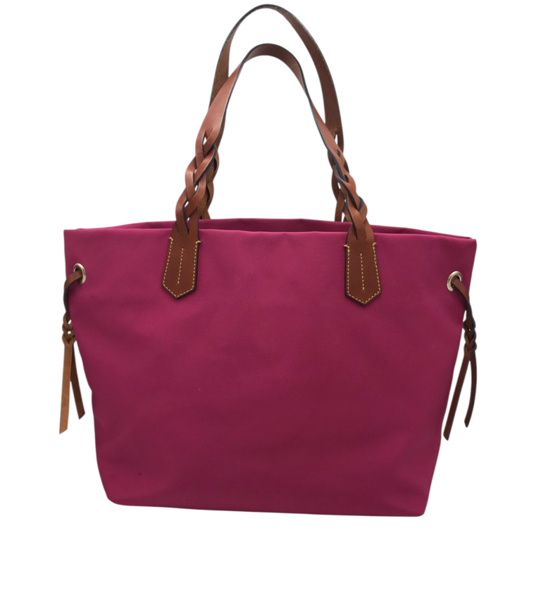 DOONEY & BOURKE RET$278 LARGE NYLON TOTE HANDBAG PINK TAN