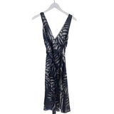 TOMMY BAHAMA SILK/COTTON PRINT SLEEVELESS DRESS NAVY WHITE 4