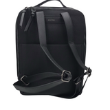 CALPAK LEATHER DOUBLE ZIPPER BACKPACK BLACK