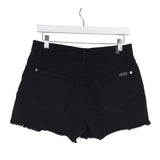 7 FOR ALL MANKIND RET$168 DENIM MINI DESIGNER SHORTS BLACK 28