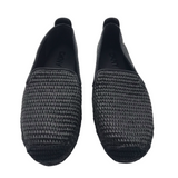 DKNY RET$120 RAFFIA ESPADRILLE SLIP ON SHOES BLACK 9M