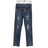 LEVI'S NWT$70 DISTRESSED STRAIGHT JEANS BLUE 6S