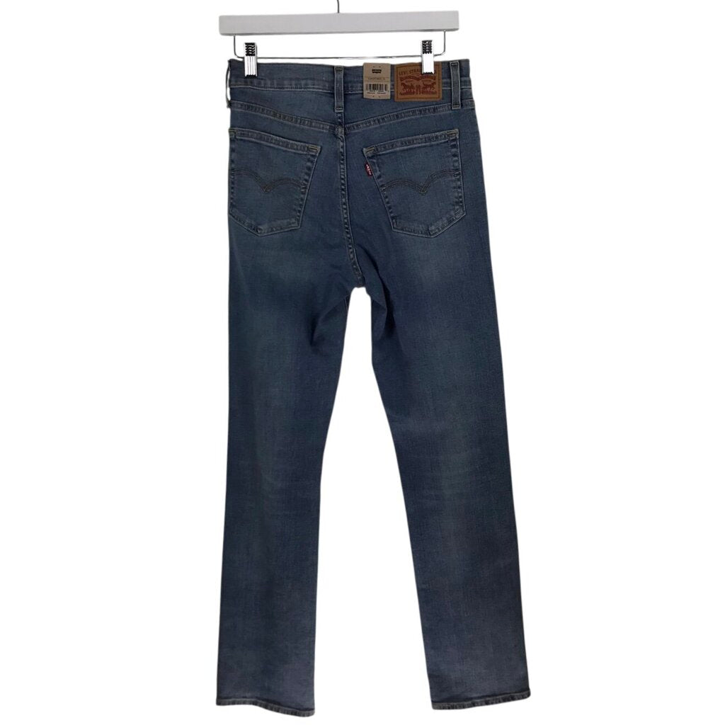 LEVI'S NWT$70 DISTRESSED STRAIGHT JEANS BLUE 6S