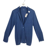 MAJESTIC FILATURES NWT$385 LINEN SINGLE BUTTON DESIGNER BLAZER BLUE 1