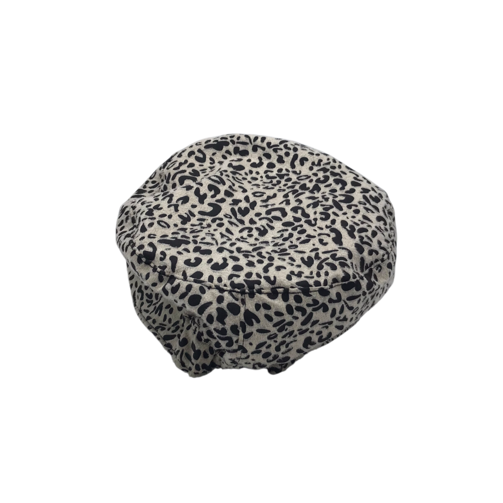 ANIMAL PRINT PAPERBOY HAT BLACK WHITE OS