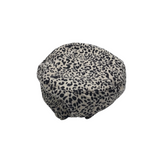 ANIMAL PRINT PAPERBOY HAT BLACK WHITE OS