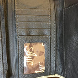 AMERICAN WEST RET$98 LEATHER WESTERN STUDDED TRIFOLD WALLET BEIGE RUST