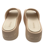 BEBE RUBBER PLATFORM SLIDE SHOES PEACH 7