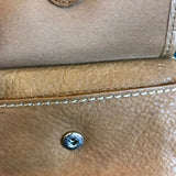 FOSSIL LEATHER ZIP COIN POUCH WALLET TAN