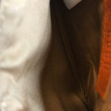 HOBO WOVEN LEATHER ZIP COIN POUCH WALLET BROWN