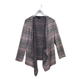 ST JOHN TWEED LONG SLEEVE DESIGNER CARDIGAN PINK BLACK MEDIUM