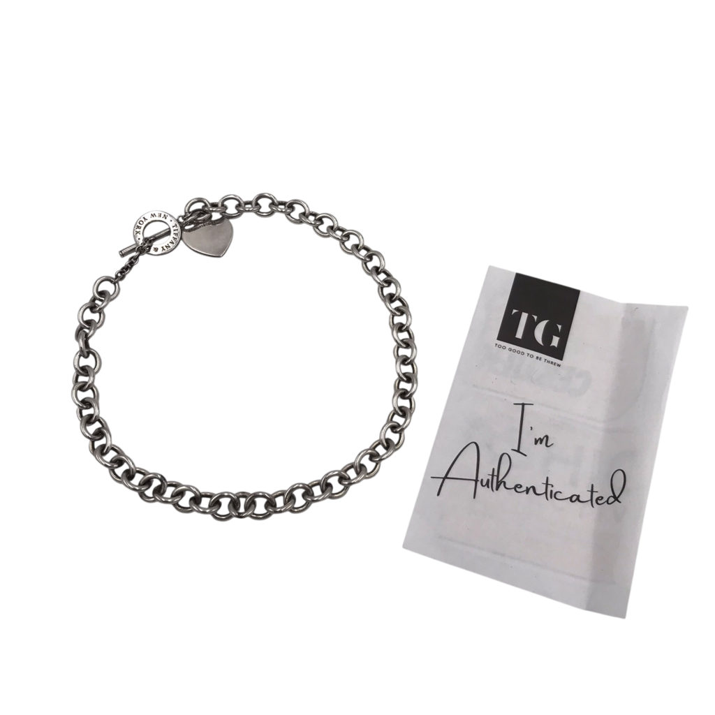 TIFFANY & CO RET$1300 RETURN TO TIFFANY "HEART TAG TOGGLE" NECKLACE LUXE JEWELRY 925