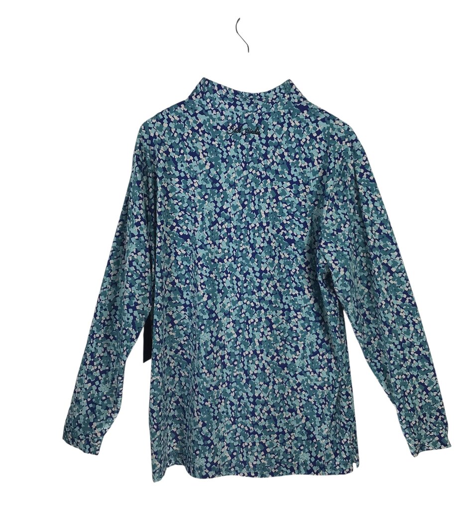 BAD BIRDIE RET$110 1/4 PULLOVER MEN ACTIVEWEAR TEAL BLUE XLARGE