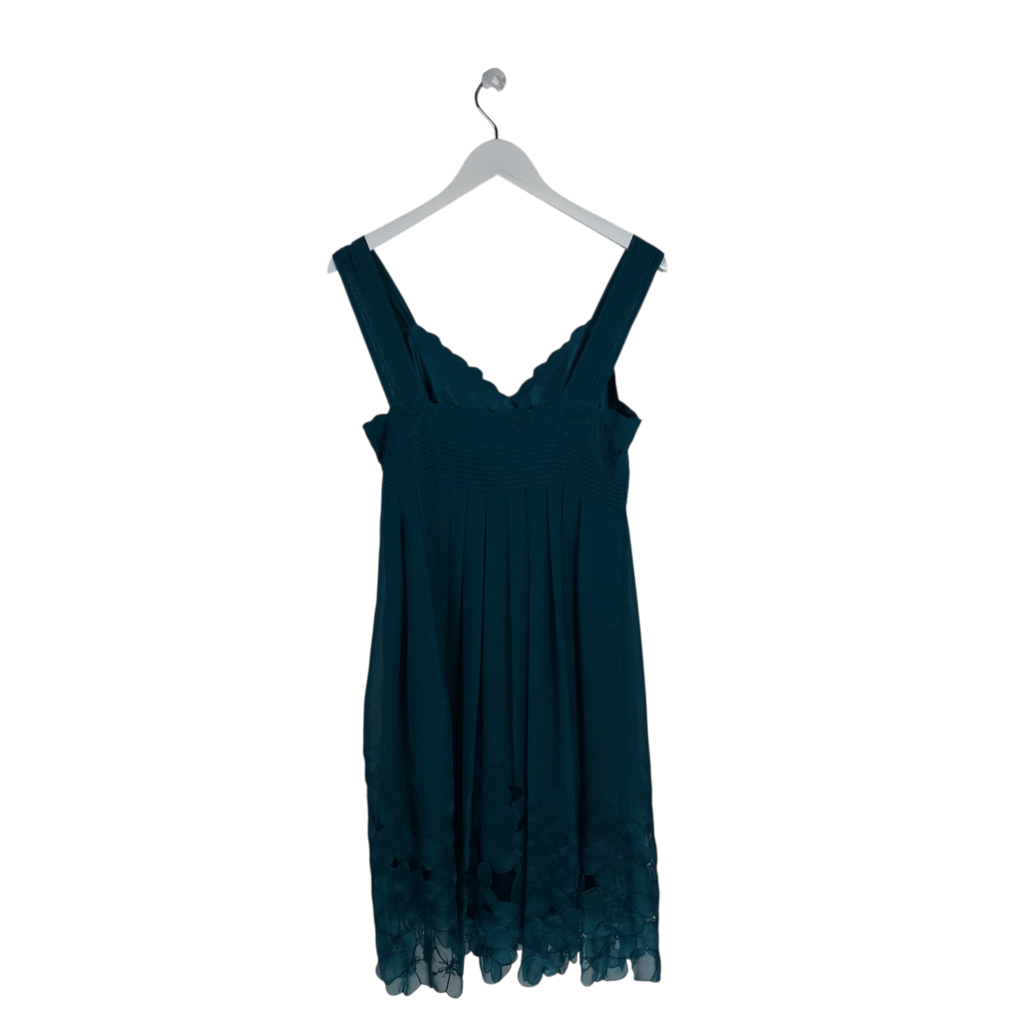 ANTONIO MELANI SLEEVELESS DRESS TEAL SMALL