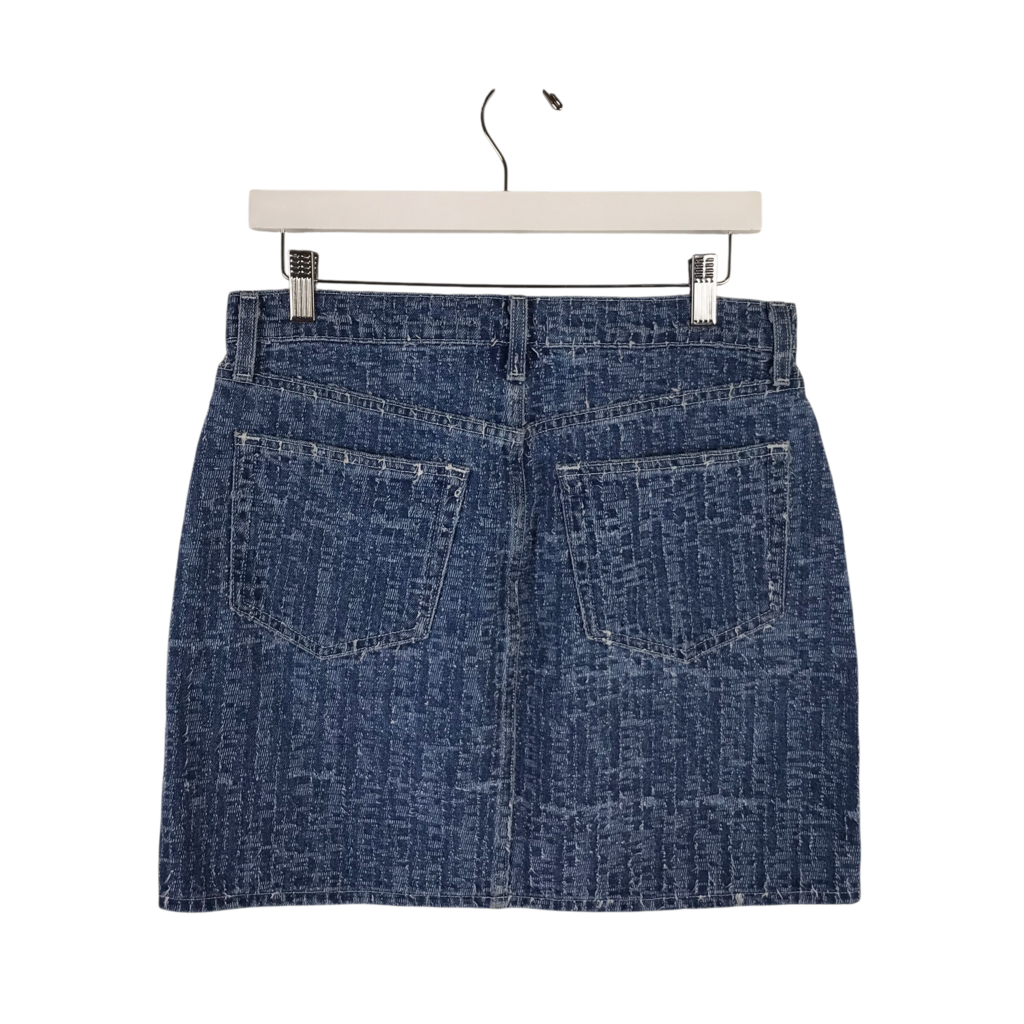 L'AGENCE DENIM MINI DESIGNER SKIRT BLUE 28