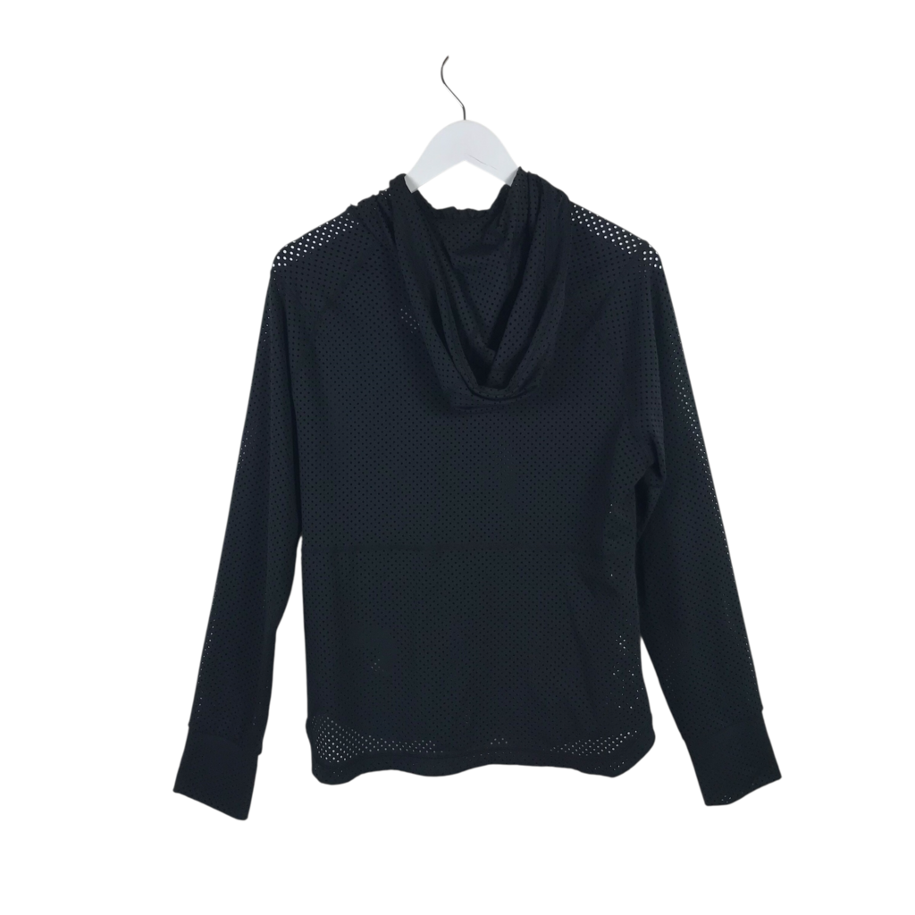 CARVE DESIGNS MESH SZIP HOODIE ACTIVEWEAR BLACK LARGE
