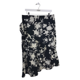 JOHANNA ORTIZ FLORAL MAXI RUFFLE SKIRT BLACK WHITE 12